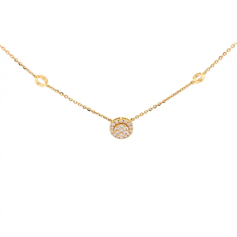 Sheer Elegance, Gold Diamond Pendant